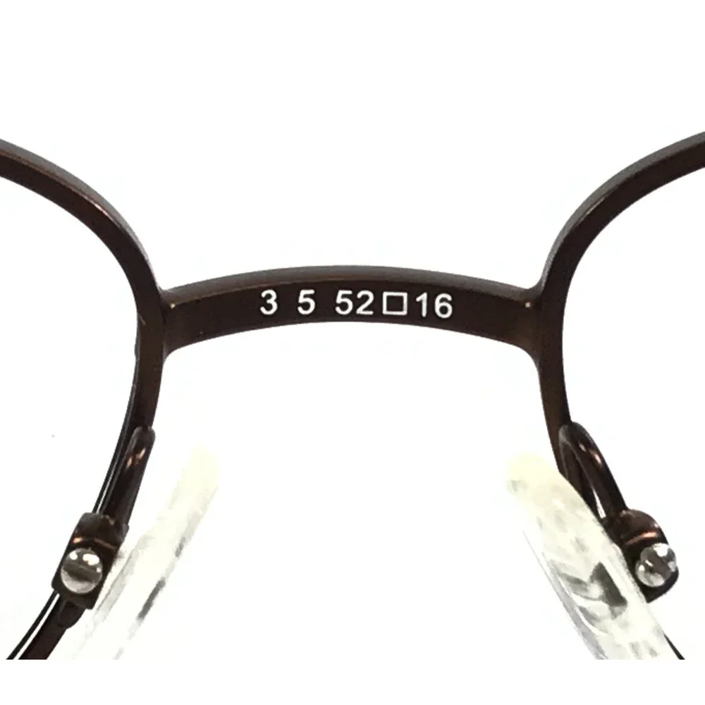MaxMara Eyeglasses Frames MM1186 OVL Dark Brown Oval Wire Rim 52-16-135